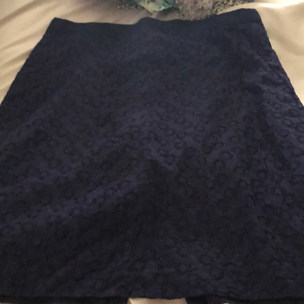 Navy eyelet mini from j crew size 4
